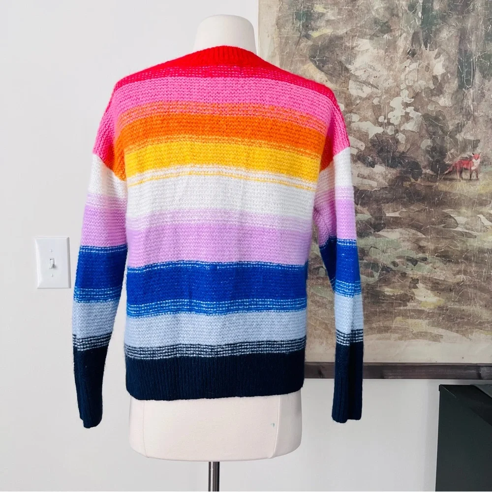 Old Navy Women's Rainbow Striped Sweater Size Small - Picture 3 of 7